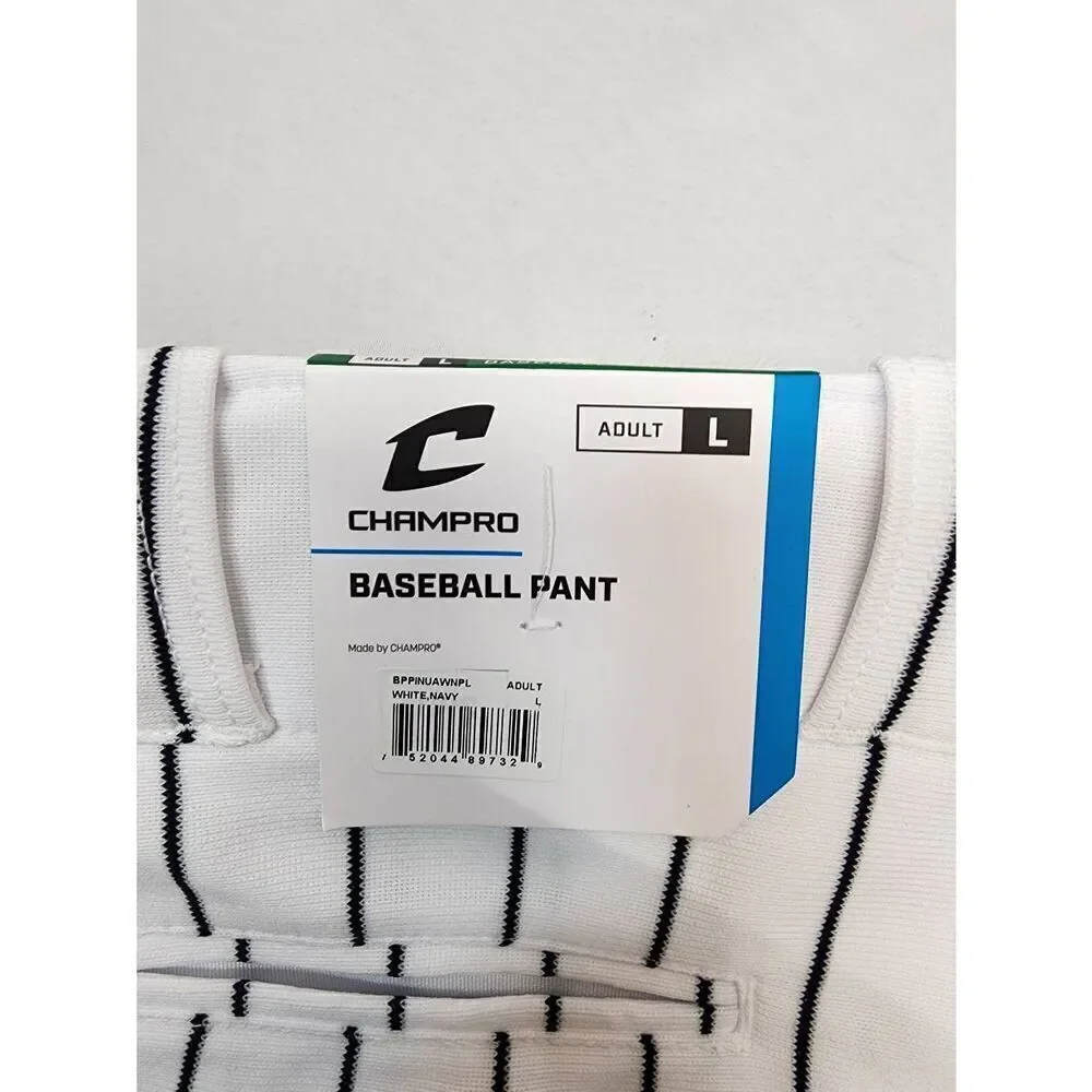 Champro Size XL Navy and White Stripe Triple Crown Open Bottom Pant Men's Baseba